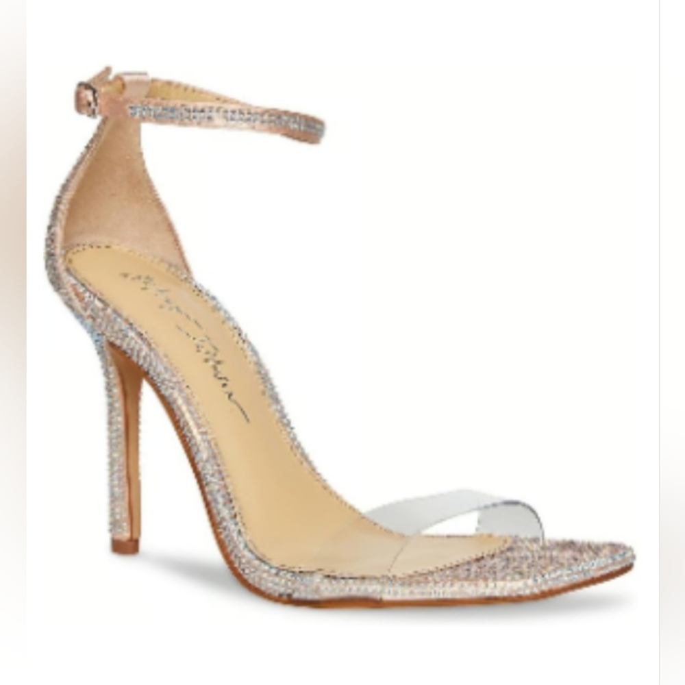 Betsey Johnson Silver and Tan Heels